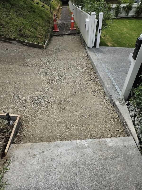 Pittsburgh ashlar concrete driveway